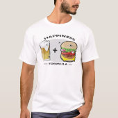 Geluidsformule - bier en brander - grappig t-shirt (Voorkant)