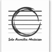 Geluidsgat en snaren 4 "x4" Sticker (Voorkant)