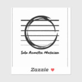 Geluidsgat en snaren 4 "x4" Sticker (Vel)