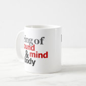 Geluidsgeest en -lichaam koffiemok (Voorkant links)