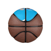 Geluidsgeluk zee otter blauwe cartoon illustratie basketbal (Rechts)