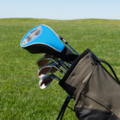Geluidsgeluk zee otter blauwe cartoon illustratie golfheadcover (Insitu)