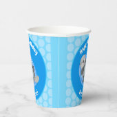 Geluidsgeluk zee otter blauwe cartoon illustratie papieren bekers (Rechts)