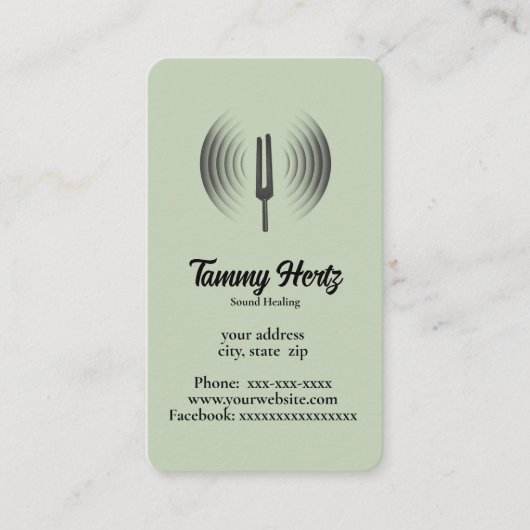 Geluidsgenezing Visitekaartje (Voorkant)