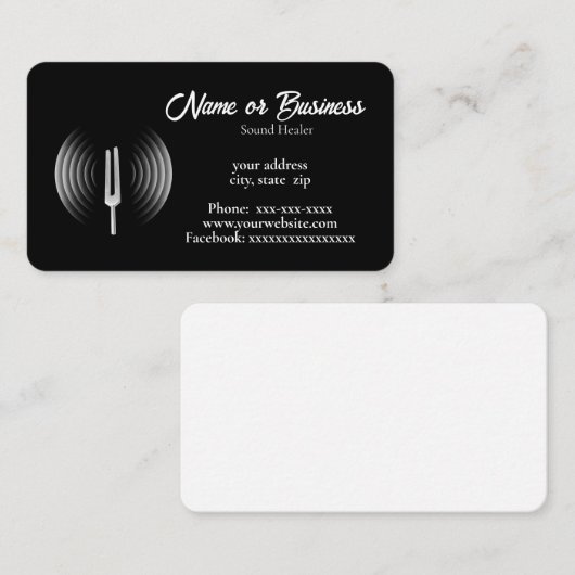 Geluidsgenezing Visitekaartje (Voorkant / Achterkant)