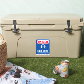 Geluidsgevaarlijk teken. Gehoorbescherming vereist Sticker (Koeler)