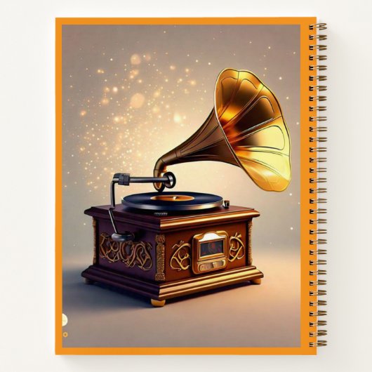 " geluidsgolf kunst" notitieboek (Achterkant)