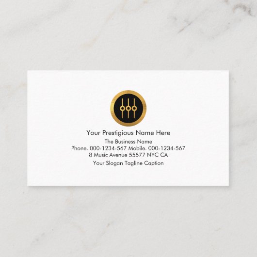 Geluidsgolflengte Frequentie Audio Engineer DJ Visitekaartje (Achterkant)