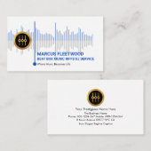 Geluidsgolflengte Frequentie Audio Engineer DJ Visitekaartje (Voorkant / Achterkant)