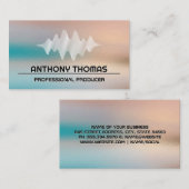 Geluidsgolven | Achtergrond glasstructuur Visitekaartje (Voorkant / Achterkant)