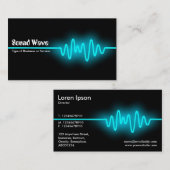 Geluidsgolven - Blauw en zwart Visitekaartje (Voorkant / Achterkant)
