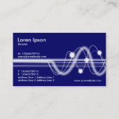 Geluidsgolven - Donkerblauw Visitekaartje (Achterkant)