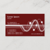 Geluidsgolven - Donkere maroon Visitekaartje (Achterkant)