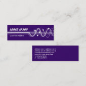 Geluidsgolven II - Donker Violet Mini Visitekaartje (Voorkant / Achterkant)