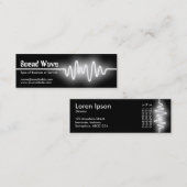 Geluidsgolven - Rood en zwart Mini Visitekaartje (Voorkant / Achterkant)