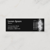 Geluidsgolven - Rood en zwart Mini Visitekaartje (Achterkant)