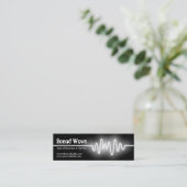 Geluidsgolven - Rood en zwart Mini Visitekaartje (Staand voorkant)