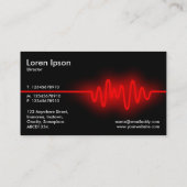 Geluidsgolven - Rood en zwart Visitekaartje (Achterkant)