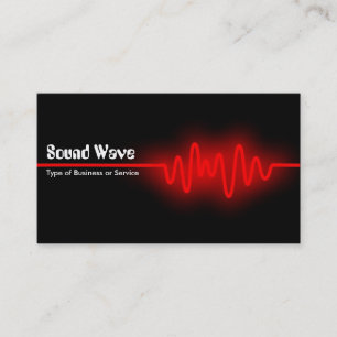 Geluidsgolven - Rood en zwart Visitekaartje