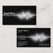 Geluidsgolven - wit en zwart visitekaartje (Voorkant / Achterkant)