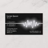 Geluidsgolven - wit en zwart visitekaartje (Achterkant)