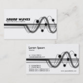Geluidsgolven - Witte antimaterie Visitekaartje (Voorkant / Achterkant)