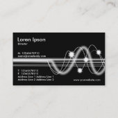 Geluidsgolven - zwart visitekaartje (Achterkant)