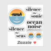 geluidshinder op zee - pakket sticker (Vel)