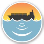 geluidshinder van de oceaan sticker (Voorkant)