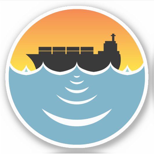 geluidshinder van de oceaan sticker (Voorkant)