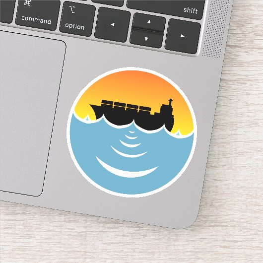 geluidshinder van de oceaan sticker (Detail)