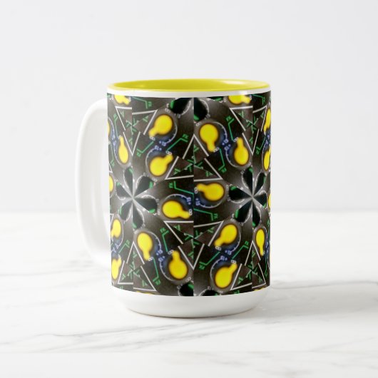 Geluidsingenieur & DJ Yellow Mixer Board Mok (Voorkant links)