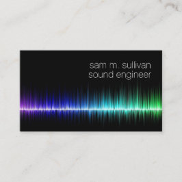 Geluidsingenieur Kleurrijke Sound Wave Muzikant Visitekaartje