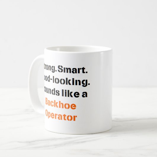 geluidsinstallatie met backhoe operator Mok (Voorkant links)