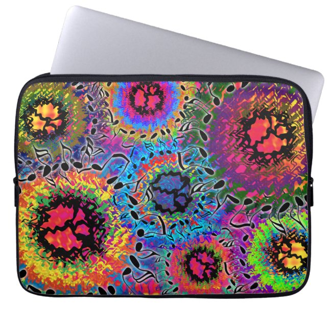 Geluidskleuren Psychedelic Laptop Sleeve (Voorkant)