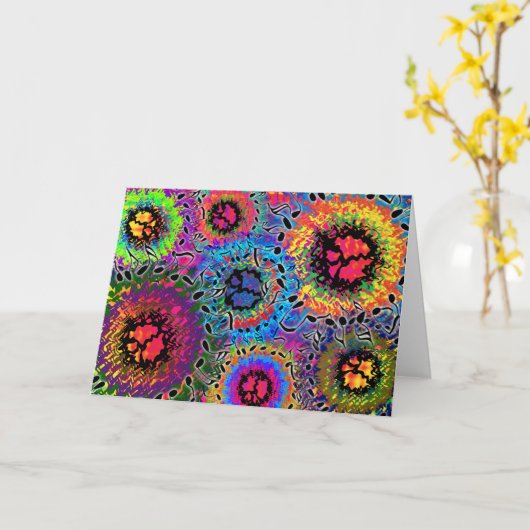 Geluidskleuren psychedelisch kaart (Gele Bloem)