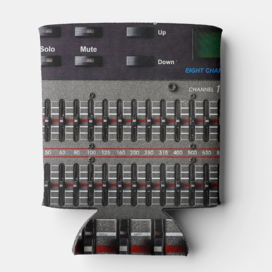 Geluidsmixer Buttonnen Afbeelding. Blikjeskoeler (Achterkant)