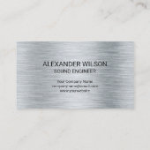 Geluidsmixer en luidsprekers | Muzieknoten Visitekaartje (Achterkant)