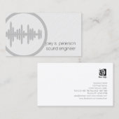 Geluidsmonteur Bold Sound Wave Icon Muziek Visitekaartje (Voorkant / Achterkant)