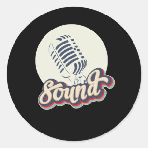 Geluidsmuziek Ronde Sticker