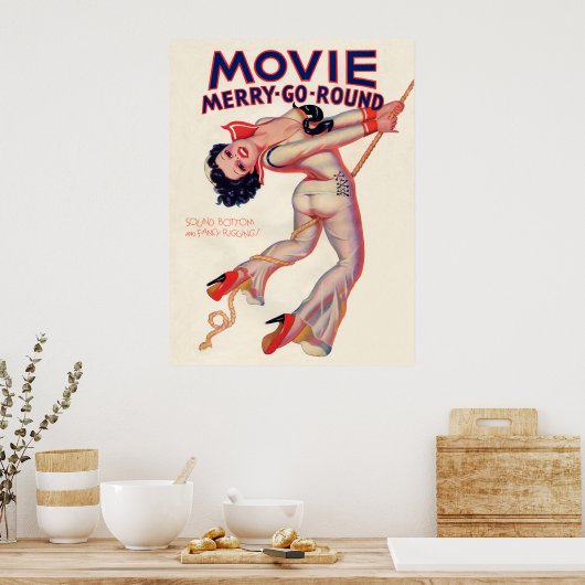 Geluidsonderkant en Fancy ruiing Poster (Keuken)