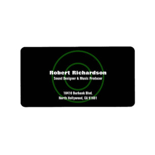 Geluidsontwerper - adreslabel etiket