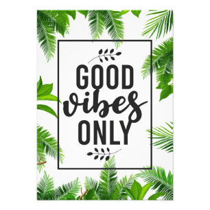 Geluidsquote Goede Vibe slechts Foto Afdruk