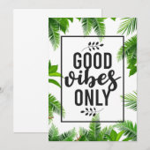 Geluidsquote Goede Vibe slechts Save The Date (Voorkant / Achterkant)