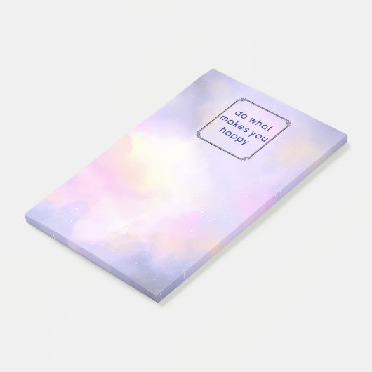 Geluidsquote met ruimte-wolken Abstract ontwerp Post-it® Notes (Schuin)