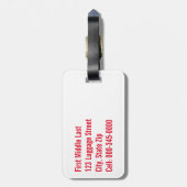 Geluidsslaapbeeld Siamese Kitten-foto Bagagelabel (Achterkant verticaal)