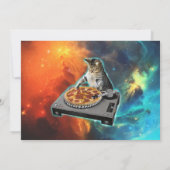 Geluidstabel van cat dj disk jockey kaart (Achterkant)