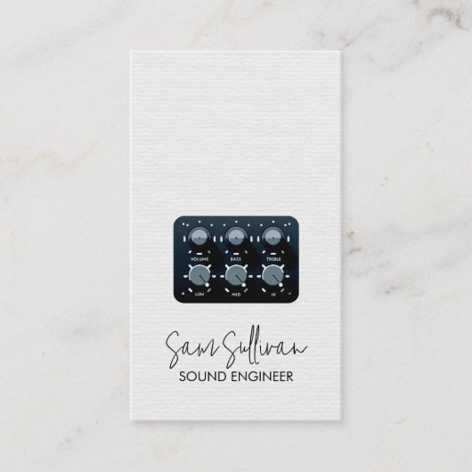 Geluidstechnicus Audio Engineering Visitekaartje (Voorkant)