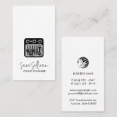 Geluidstechnicus Audio Engineering Visitekaartje (Voorkant / Achterkant)