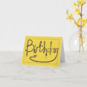 Geluidstechnicus Audiokabels Verjaardag Kaart (Gele Bloem)